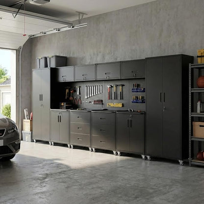 10-Piece Heavy Duty Steel Garage Cabinet System | All-in-One Modular Garage - Image 8