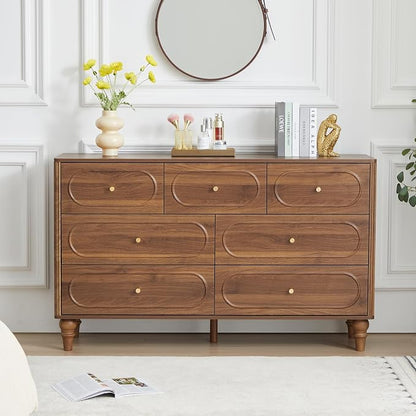 ORRD Fluted 7 Drawer Dresser for Bedroom, Modern Mid Century Chest of Drawers - Image 3
