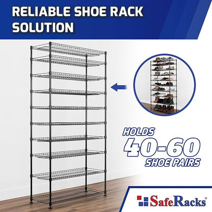 SafeRacks 10-Tier Shoe Rack - Image 6