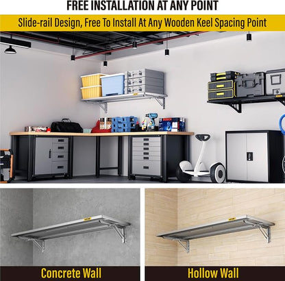 1.3x4ft Adjustable Rail Type Folding Storage Rack Shelf, Suitable - Image 7