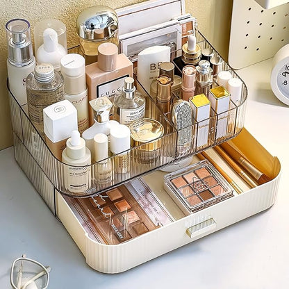 Makeup Organizer with Stackable Drawer, Cosmetic Storage Display Case by DecorcodeDecoryourhome