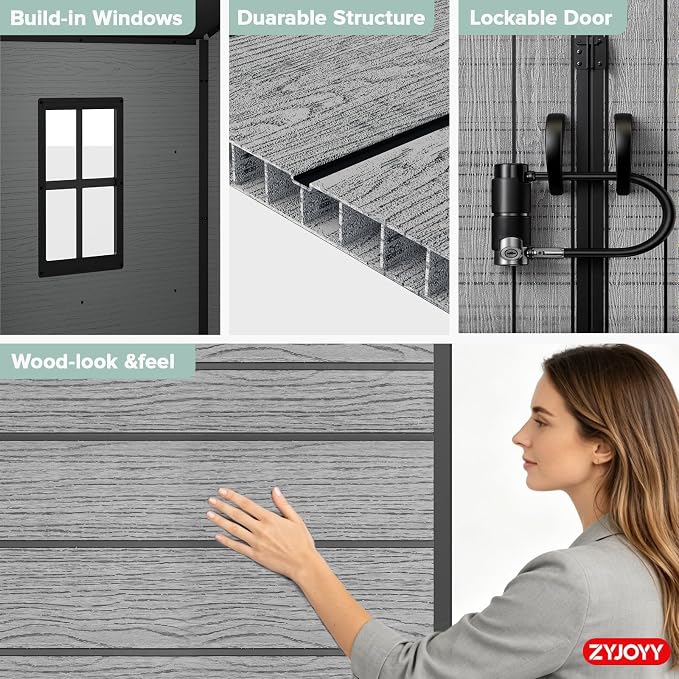 ZYJOYY Outdoor Storage Shed 8x12 FT - Image 7