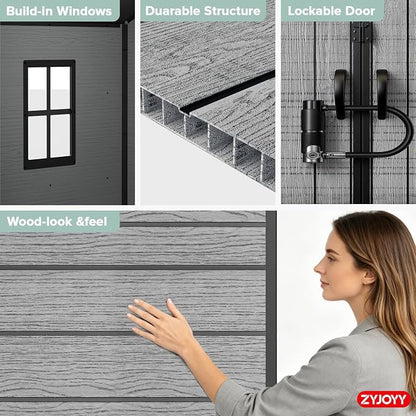 ZYJOYY Outdoor Storage Shed 8x12 FT - Image 7