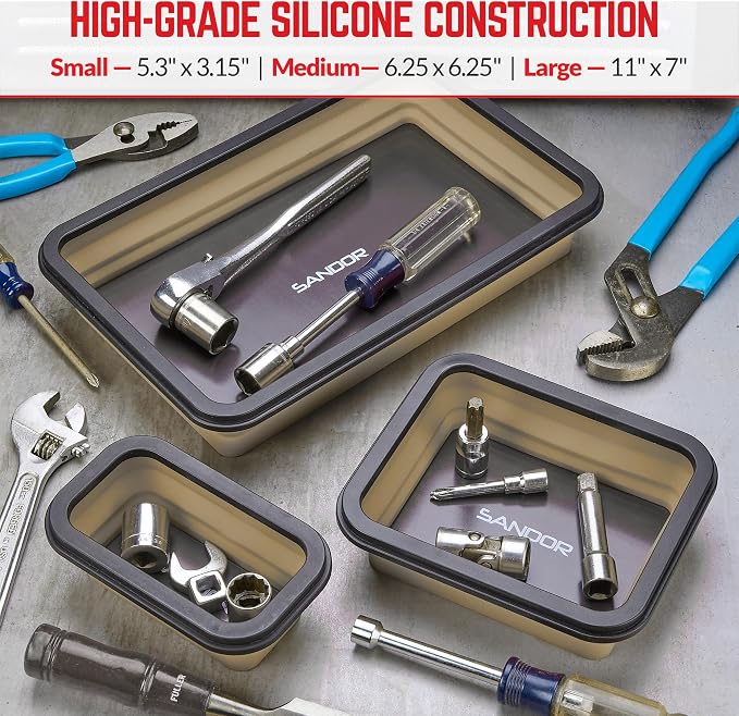 Collapsible Magnetic Parts Tray Set - Image 4
