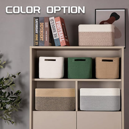 4 Pack Storage Baskets for Organizing, Woven Baskets for Shelves - Image 4