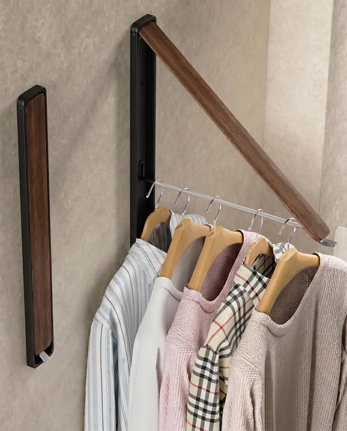 Dr.DJ Clothes Drying Rack, Wall-Mounted Retractable & Foldable Clothes Hanger by DrDJ