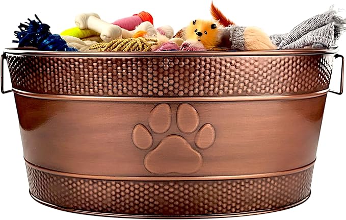 BREKX Indestructible Metal Dog Toy Bin by BREKX