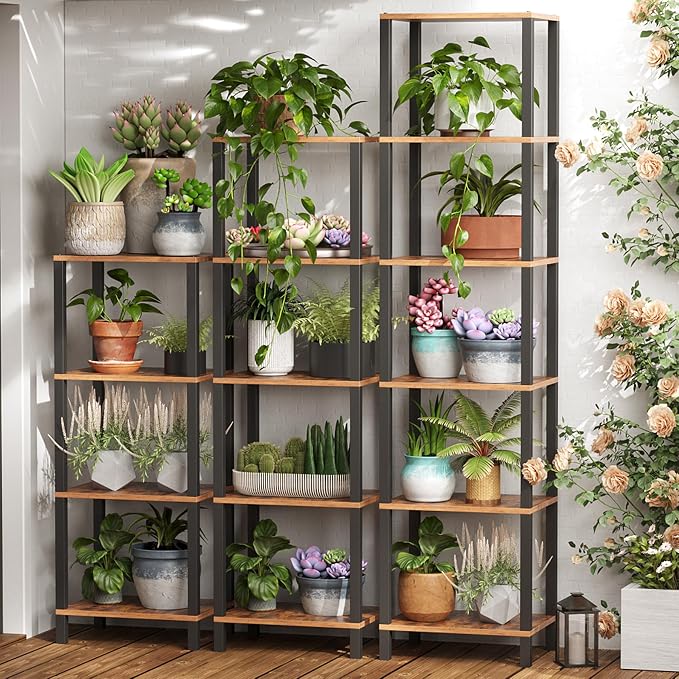TUTOTAK Bookshelf, 5-Tier Tall Narrow Book Shelf - Image 6