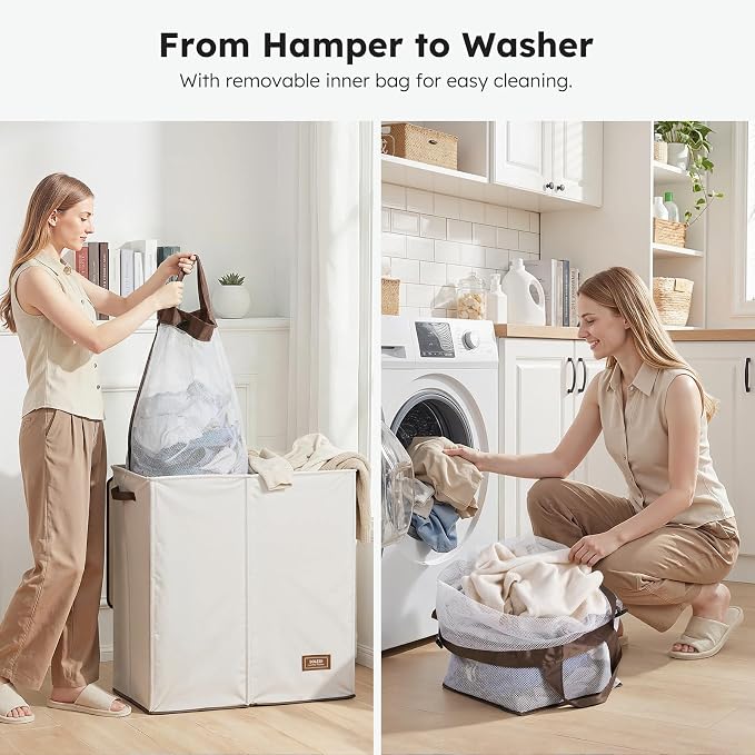 SOLEDI Large Double Laundry Hamper - Image 4