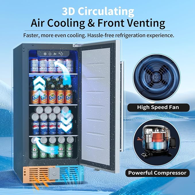 15 Inch Under Counter Beverage Refrigerator - Image 4