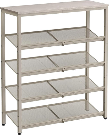 VASAGLE Shoe Rack for Entryway, Freestanding, Adjustable, Industrial | 5-Tier by Unknown