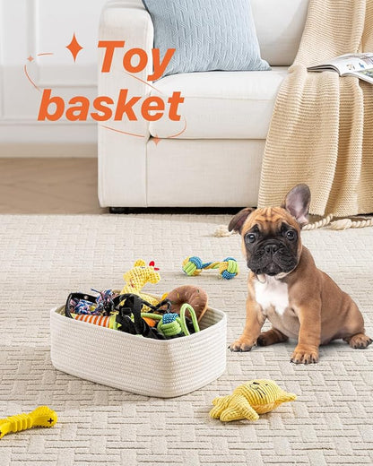 Small Woven Basket, 13.5 x 9.5 x 5 Inches, Storage Basket - Image 5