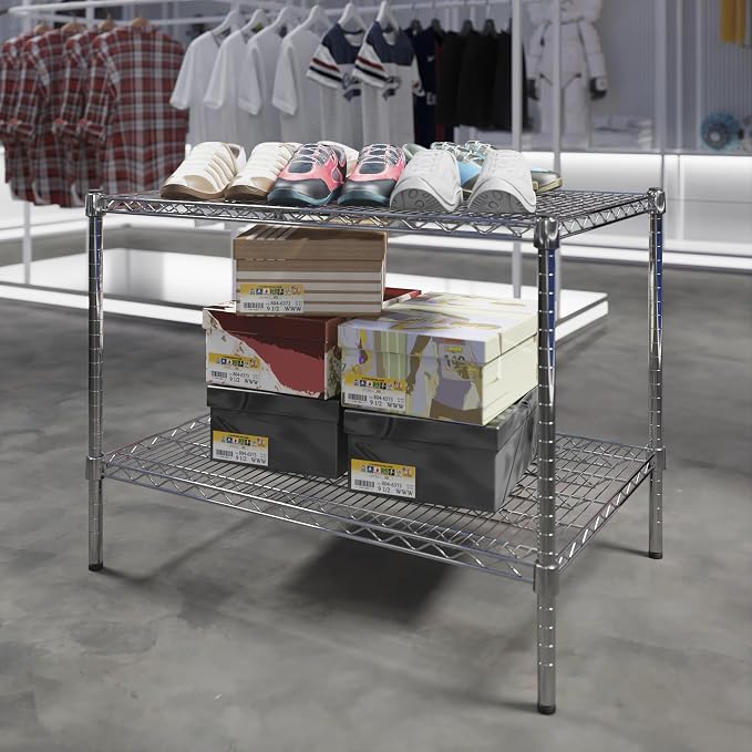 24" Deep x 36" Wide x 27" Height Wire Shelving Kit | 2-Tier | NSF Commercial - Image 2