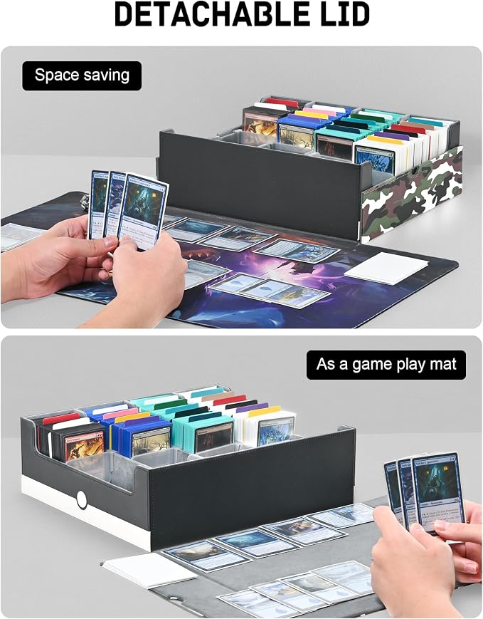 ZLCA Card Storage Box for MTG PTCG, Commander Deck Box Holds 3200+, Deck - Image 3