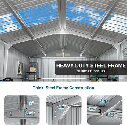 10x12 FT Outdoor Metal Shed - Image 4