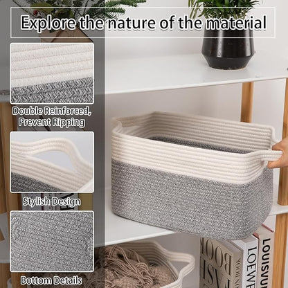 OIAHOMY 3 Pack Storage Basket for Organizing, Woven Basket Basket - Image 4