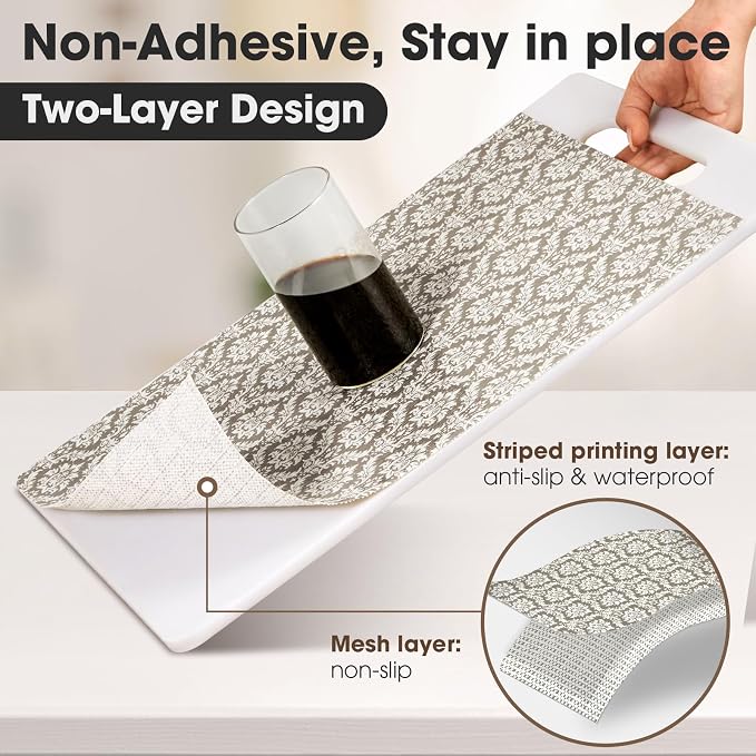 Drawer and Shelf Liner, Non-Slip Kitchen Cabinet Liners Non-Adhesive Thick - Image 3