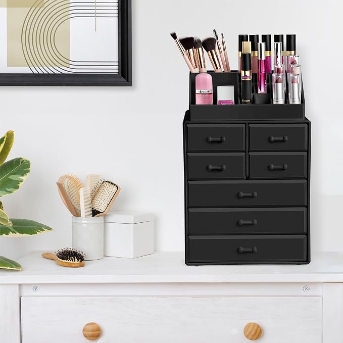Sorbus Makeup Organizer, Brush Holder and Make Up Storage Drawers - Image 3