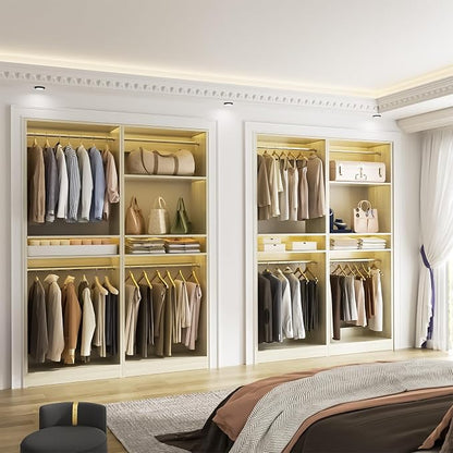 Unikito 100” Closet System, 8.3FT Wood Closet Storage Organizer - Image 5