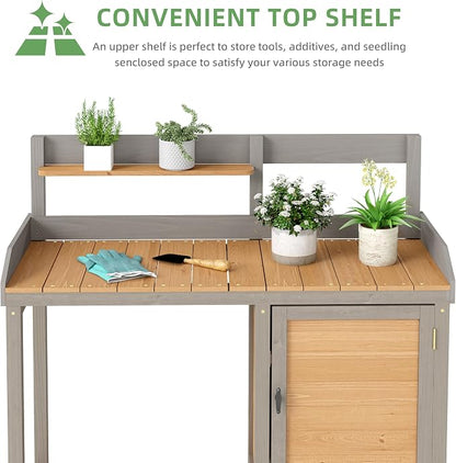 Wooden Potting Bench Table - Image 6