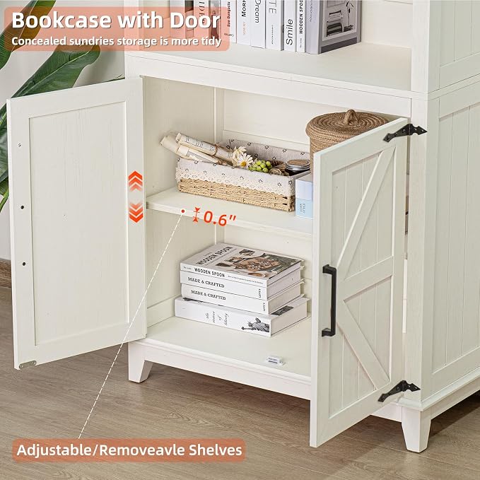 5 Tier Bookshelf 70in Tall Bookcase - Image 6