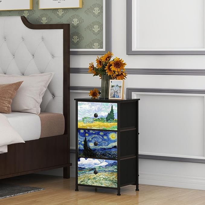 Dresser with 3 Drawers Van Gogh Drawer Dresser - Image 6