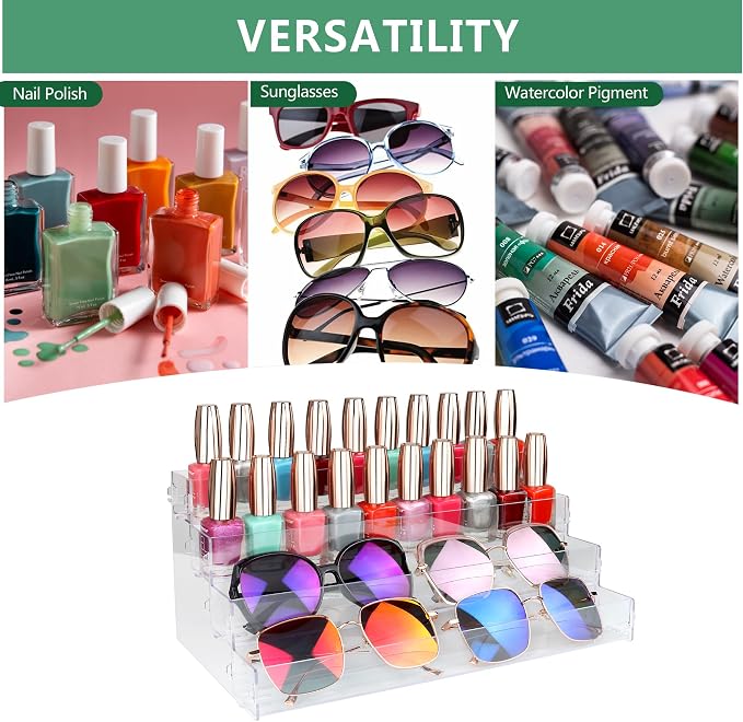 Sunglass Organizer Easy Snap-on Assembly, Acrylic Sticker Display Stand - Image 3