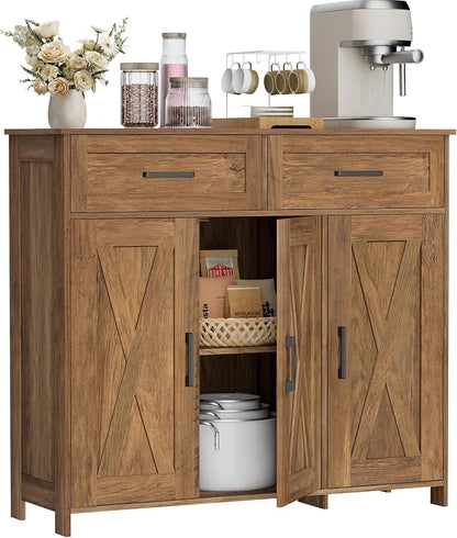Homhedy Sideboard Buffet Cabinet, Coffee Bar Storage Cabinet - Image 3