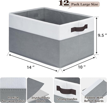 Criusia 12 Pack Large Storage Baskets - Image 2