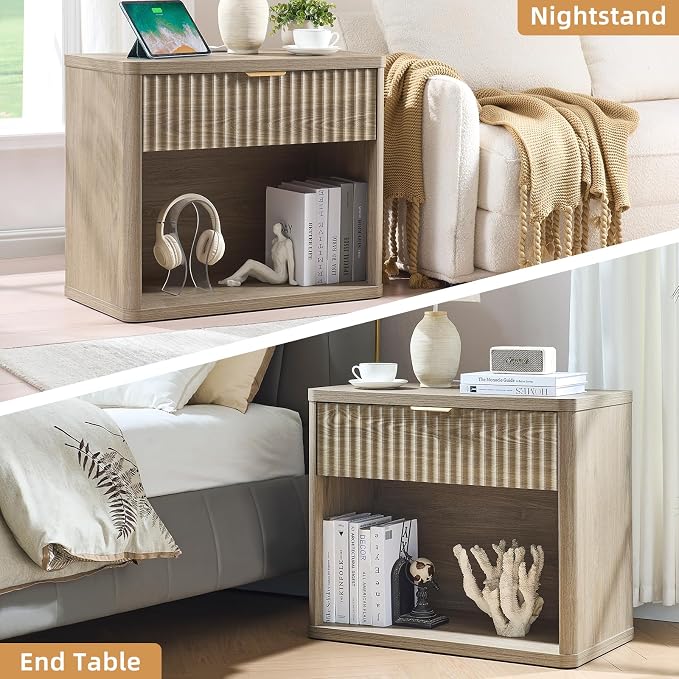 LEYAOYAO 31" Wide Fluted Nightstand - Image 8