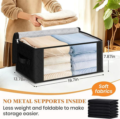 Fab totes 35L Closet Organizers and Storage, Foldable Under Bed Storage - Image 2