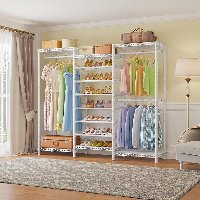 VIPEK S3 Freestanding Clothes Rack Heavy Duty Garment Rack 6-Tier Shoe Racks - Image 2