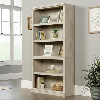 Sauder 5 Tier Book Shelf Wooden Bookcase Multipurpose Bookshelf - Image 2