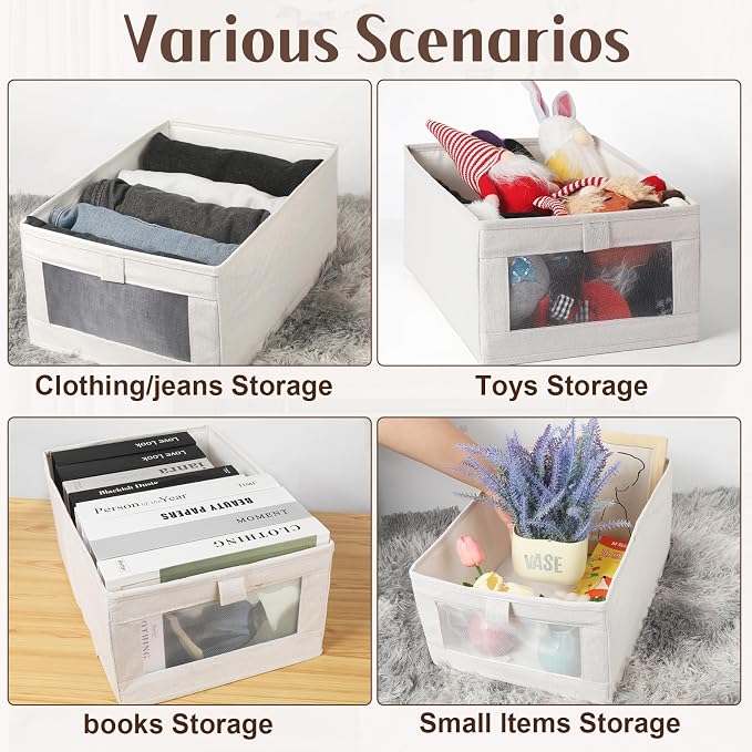10 Pack Linen Closet Organizers And Storage, Closet Storage Bins - Image 5