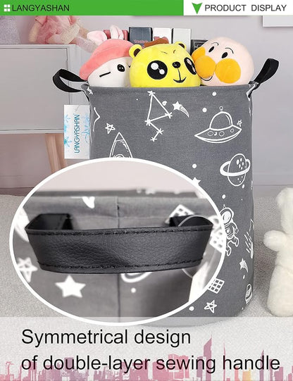 LANGYASHAN Storage Bin, Canvas Fabric Collapsible Organizer Basket - Image 5
