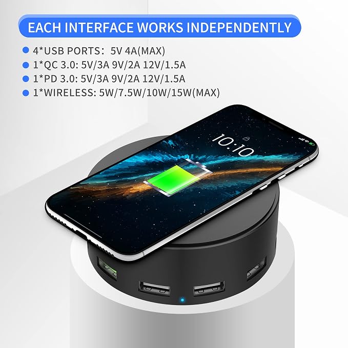 75W 6-Port Desktop Charging Station - Image 6