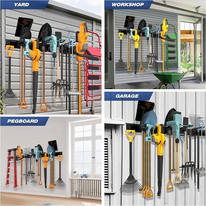Storaboks Heavy Duty Garage Storage Rack System, Wall Mounted Tool Organizer - Image 6