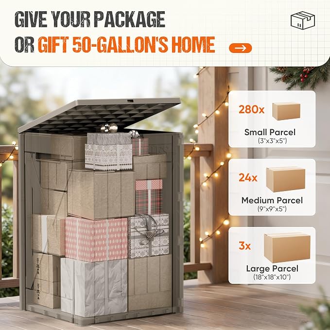 Flamaker 50 Gallon Deck Box, Package Delivery Storage Box - Image 4