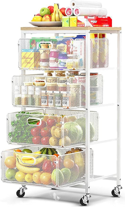 SUNALLY Rolling Kitchen Cart by SUNALLY