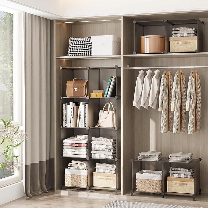 AWTATOS Cube Storage Organizer, Storage Cubes Shelves Bookshelf, 6 Cube Closet - Image 5