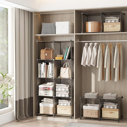 AWTATOS Cube Storage Organizer, Storage Cubes Shelves Bookshelf, 6 Cube Closet - Image 5