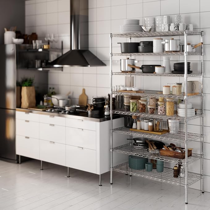 18" Deep x 42" Wide x 74" Height Wire Shelving Kit | 8-Tier | NSF Commercial - Image 6