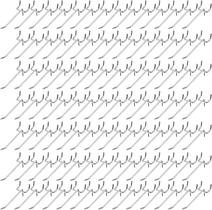 Funrous 100 Pack Peg Board Hooks Stainless Steel Pegboard Hooks Shelving by Funrous