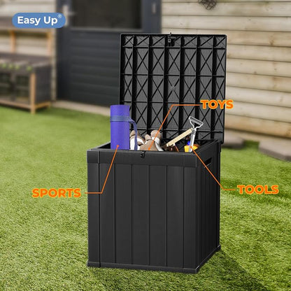 50 Gallon Deck Box, Resin Outdoor Indoor Waterproof Storage Box, Lockable - Image 6