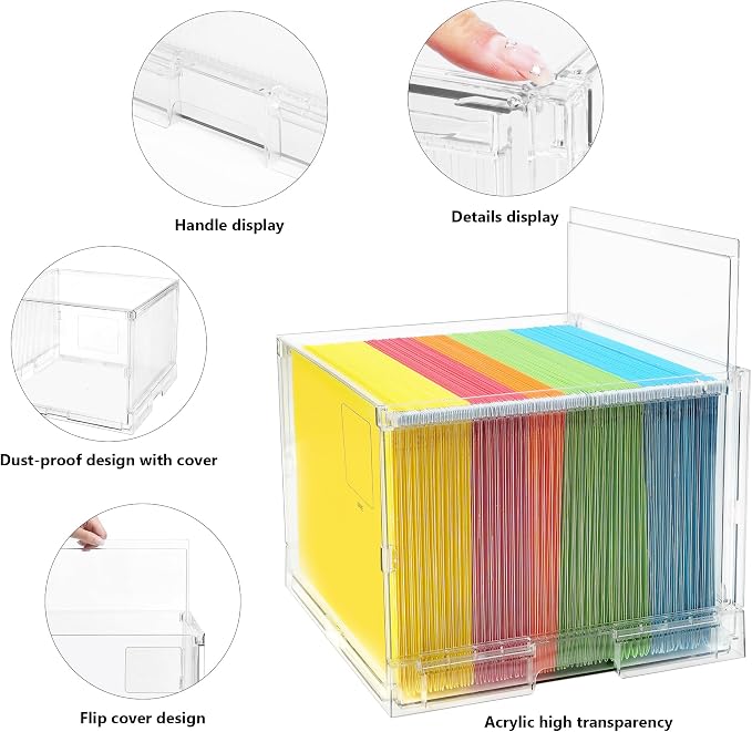 MUKAI File Box Organizer, Hanging Folder Storage Boxes, File Folder Organizer - Image 3