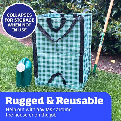 DURASACK Heavy Duty Home and Yard Bags 48-Gallon Reusable Self-Standing Lawn - Image 5