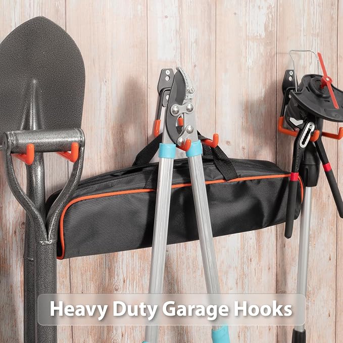 Garage Hooks with Anti-Slip Coating, Heavy Duty Wall Mount Storage Hooks - Image 6