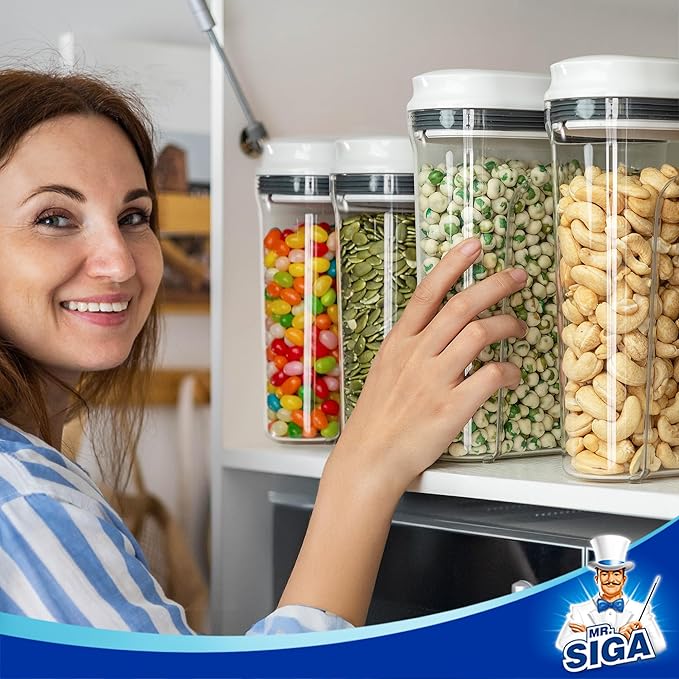 MR.SIGA Airtight Cereal Dispenser Set, Storage Containers - Image 4