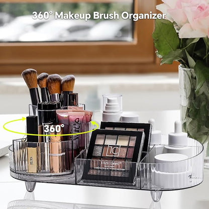 Cosmetic Makeup Storage Organizer, Countertop Makeup Perfume, Rotating Makeup - Image 3