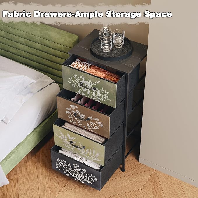 Tohomeor Vintage Dresser Vertical Nightstand - Image 3